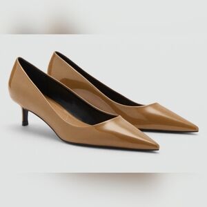 Mango Tan Pointed Heels